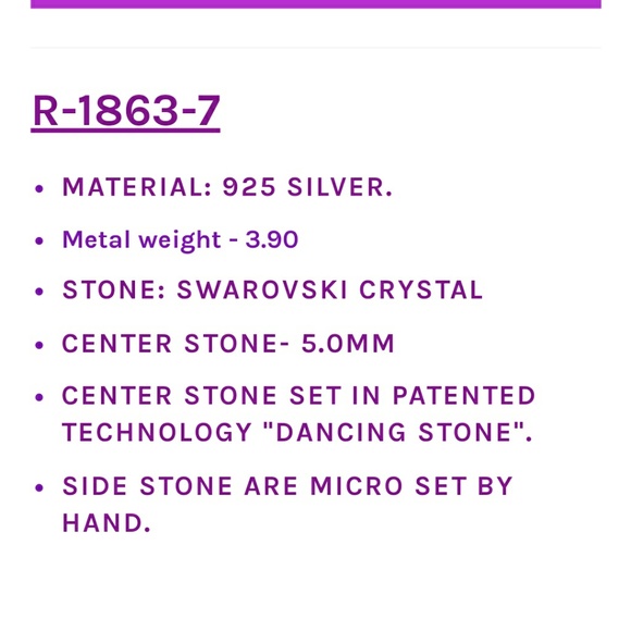 Sterling Silver Twinkle by Seven ring - Picture 2 of 4